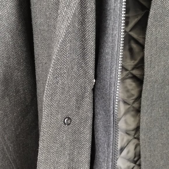 Lauren Ralph Lauren Lined Herringbone pattern Wool Blend Coat Size 46R - Picture 4 of 16